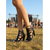 abordables Femmes-Sandales à talons pour femmes en similicuir verni noir - chaussures de festival tendance avec découpes et talon bloc épais, idéales pour Coachella et les raves. &amp;concerts d'été en plein air