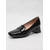 ieftine Mocasini de Damă-Mocasinile de femei verzi închise cu imprimeu de crocodil - Pantofi eleganți cu tocul pătrat pentru lucru zilnic business casual și purtare profesională