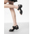 tanie Buty do tańców latynoskich-Damskie czarne buty do tańca na niskim obcasie, zapewniające wsparcie w stylu Mary Jane, idealne do profesjonalnego tańca towarzyskiego &amp;praktyka
