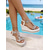 voordelige Vrouwen-Witte sleehak sandalen met vlinderdesign voor dames - sprankelende plateauhakken met strasssteentjes voor zwembadfeestjes in resorts, tropische vakanties en zomerse glamour.