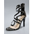 abordables Femmes-Sandales à talons aiguilles pour femmes, imprimé serpent, avec brides ondulées façon cage – escarpins sexy en PVC transparent, parfaits pour les festivals de musique, les concerts et les soirées.
