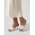 abordables Invité au mariage-Mules élégantes en dentelle blanche pour femmes - sandales romantiques à talons aiguilles en crochet à motif floral et talon bobine stylé, parfaites pour les mariages en plein air, les enterrements de vie de jeune fille et les fêtes estivales en extérieur