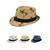 cheap Vacation Accessories-Men's Straw Fedora Hat with Palm Tree Print, Lightweight Breathable Woven Summer Trilby in Multiple Colors, Casual Resort Style for Spring Beach Vacation &amp; Everyday Wear