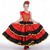 abordables Vêtements d'Entraînement-Fille Senorita Flamenca Danse Costume de Danse Tango à la mode Polyester Rouge Jupe / Enfant