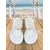preiswerte Braut-Weiße, flache Sandalen mit Blumenmuster für Damen, leichte Boho-Brautschuhe für Bräute bei Strandhochzeiten
