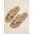 baratos noiva-Sandálias rasteiras femininas cor champanhe com strass e pérolas, elegantes sapatos de noiva com tira em T para casamentos na praia.