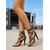 abordables Femmes-Sandales à talons aiguilles pour femmes, imprimé serpent, avec brides ondulées façon cage – escarpins sexy en PVC transparent, parfaits pour les festivals de musique, les concerts et les soirées.