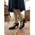 economico Retrò anni ’50-Mary Jane bianche retrò anni '50 da donna: eleganti décolleté con cinturino a T e punta a coda di rondine con tacco a rocchetto effetto legno per matrimoni vintage e feste retrò &amp;abiti classici