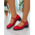 baratos Sapatos Mary Jane-Sapato feminino vermelho estilo Mary Jane com salto bloco - confortável, em couro sintético envernizado, com salto médio e tira ajustável, ideal para o trabalho, ocasiões casuais de negócios e deslocamentos diários.