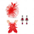 cheap Fascinators &amp; Hats-Set Gloves Fascinator Earrings Gentlewoman Floral Fancy Dress Women's Masquerade Tea Party Ascot Horse Racing Festival Adults' Headpiece Gloves Earrings