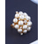 abordables Mariage ACC-Bague cocktail élégante et ajustable en fausse perle pour femme, couleur or et argent, bijou vintage idéal pour les mariages, les fêtes, les soirées et les occasions formelles.