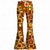 baratos Partes inferiores-Retro Vintage Boho Anos 70 Calças Calça boca de sino Hippie Discoteca Cintura Alta Geométrica Fantasia Homens Dia Das Bruxas Carnaval Festival de Música Festa Temática Retro Adulto Calças
