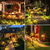 cheap Landscape Lights-1 Pack Solar Pathway Lights Outdoor, Solar Outdoor Lights, Bright Solar Garden Lights Waterproof, Auto On/Off Outdoor Solar Lights for Yard Landscape Path Lawn Patio Walkway