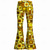 baratos Partes inferiores-Retro Vintage Boho Anos 70 Calças Calça boca de sino Hippie Discoteca Cintura Alta Geométrica Fantasia Homens Dia Das Bruxas Carnaval Festival de Música Festa Temática Retro Adulto Calças