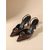 abordables escarpins à talon ouvert-Escarpins slingback en satin violet pour femme - élégants escarpins à bout pointu et petit talon ornés d'une boucle, parfaits pour les dîners de fêtes et les soirées habillées. &amp;vêtements élégants du
