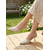 abordables Invité au mariage-Escarpins à bride arrière en résille florale ivoire pour femme, bout pointu, chaussures élégantes pour invitée à un mariage champêtre
