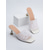 abordables Invité au mariage-Mules élégantes en dentelle blanche pour femmes - sandales romantiques à talons aiguilles en crochet à motif floral et talon bobine stylé, parfaites pour les mariages en plein air, les enterrements de vie de jeune fille et les fêtes estivales en extérieur