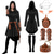 cheap Outfits-Set Retro Vintage Medieval Renaissance Dress Armor Waist Belt with Accessories Long Sleeves Fairy Fancy Dress Women's Halloween Carnival Masquerade Renaissance Fair Retro Theme Party Adults Dress