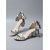 baratos Retrô dos anos 1950-Sandálias femininas de salto bloco com estampa de bolinhas brancas e pretas – elegantes sapatos de festa com laço de fita no tornozelo, estilo anos 50, ideais para convidadas de casamento, festas e