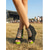 preiswerte Frauen-Schwarze Wildleder-Keilsandalen für Damen – trendige Festivalschuhe mit Cut-outs und neonpinken Akzenten &amp;Strassbesetzte Riemen für Coachella und Raves &amp;Sommerkonzerte im Freien
