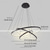 billige Ring &amp; Rund Design-3-lys 80/60/40/20 cm LED-pendellampe i metall, akryl, ringformet design, lakkerte overflater, 90 W/113 W, 3-ringers, 4-ringers dimbar med fjernkontroll