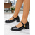 baratos Sapatos Mary Jane-Sapato feminino vermelho estilo Mary Jane com salto bloco - confortável, em couro sintético envernizado, com salto médio e tira ajustável, ideal para o trabalho, ocasiões casuais de negócios e deslocamentos diários.