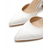 abordables mariée-Escarpins à talons carrés en satin ivoire pour femme, chaussures de mariée élégantes à bride cheville et nœud perlé, parfaites pour les mariages en ville.