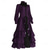 economico Vestito-Gotico Vittoriano Medievale Lunghezza lunga Vestito con accessori Lunghe Strega Fata A righe Costume Per donna Fantasia Halloween Carnevale Performance Fiera Rinascimentale LARP Adulti Vestito