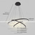 billige Ring &amp; Rund Design-3-lys 80/60/40/20 cm LED-pendellampe i metall, akryl, ringformet design, lakkerte overflater, 90 W/113 W, 3-ringers, 4-ringers dimbar med fjernkontroll