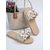 economico Donne-sandali da donna con fiocco a pois e suola in corda intrecciata: graziose scarpe basse slip-on per le vacanze al mare, le vacanze estive e a bordo piscina