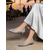 cheap Women-Women's Sheer Floral Pattern Ballet Flats with Gold Accents – Comfortable Stylish Shoes for Vacation Dinners and Summer Evenings