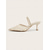 abordables Invité au mariage-Escarpins à bride arrière en résille florale ivoire pour femme, bout pointu, chaussures élégantes pour invitée à un mariage champêtre