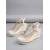 baratos Mulheres-Sandálias plataforma femininas brancas com estampa floral - salto plataforma com strass brilhantes e tiras transparentes, perfeitas para festas na piscina em resorts, férias em destinos tropicais e casamentos ao ar livre no verão.