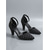 abordables Retro de los años 50-Zapatos de tacón de aguja con lunares blancos y negros para mujer: elegantes zapatos d'orsay de tacón medio con tira en el tobillo, estilo años 50, ideales para graduaciones, fiestas y eventos