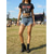 baratos Mulheres-Botas pretas de plataforma para mulheres, estilo festival - botas ousadas de bico aberto, com cadarço e salto grosso, além de tiras com fivela. &amp;Sola tratorada para festivais de música e shows. &amp;raves