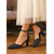 abordables Retro de los años 50-Zapatos de tacón de aguja con lunares blancos y negros para mujer: elegantes zapatos d'orsay de tacón medio con tira en el tobillo, estilo años 50, ideales para graduaciones, fiestas y eventos