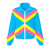 voordelige Outfits-Hippie Jaren '80 Street Style Broeken Outfits Jack Lange Mouwen Schijf Geometrisch Kostuum Uniseks Carnavalskostuum Maskerade Casual Dagelijks gebruik Feesten &amp; Uitgaan Volwassenen Top Broeken Lente