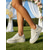 abordables mariée-Baskets compensées argentées à cristaux pour femmes – chaussures de mariée modernes pour les mariages en plein air dans un jardin