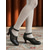 abordables Victoriano &amp; Eduardo-Zapatos de boda victorianos de encaje para mujer: elegantes zapatos eduardianos blancos de tacón medio con ribete festoneado. &amp;Correa de tobillo para novias vintage, eventos patrimoniales &amp;fiestas de