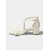 preiswerte Braut-Elfenbeinfarbene Perlen-Sandalen mit Blockabsatz – elegante Brautschuhe für moderne Stadthochzeiten