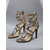 abordables Femmes-Sandales à talons aiguilles pour femmes, imprimé serpent, avec brides ondulées façon cage – escarpins sexy en PVC transparent, parfaits pour les festivals de musique, les concerts et les soirées.