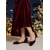 cheap Bridesmaid-Women's Blush Pink Velvet Pearl Ankle Strap Heels, Elegant Dress Shoes for Bridesmaids at City Weddings