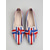 abordables Chaussures pour femmes-États-Unis 250e Anniversaire Chaussures Plates en Tricot Patriotiques pour Femme – Chaussures Plates à Bout Pointu avec Détail Nœud pour la Journée d'Indépendance Pique-niques d'Été et Port Quotidien