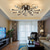 billiga Sputnik Design-15-ljus 90 cm taklampor led kristall infällda lampor metallmålade ytskikt chic &amp; modern 200-240v / 110-120v blomdesign