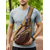 billige Herrevesker-Herre lerretsbrystveske, stor kapasitet, uformell crossbody-ryggsekk, vintage utendørs sports skulderveske for daglig reise, fotturer, sykling, treningsstudio, jobb og uformell hverdagsbruk