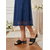 abordables Mère de la Mariée/Marié-Sandales plates couleur champagne pour femme, élégantes et confortables avec boucle, chaussures plates pour la mère de la mariée lors de mariages en ville.
