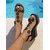 baratos Mulheres-Sandálias plataforma femininas brancas com estampa floral - salto plataforma com strass brilhantes e tiras transparentes, perfeitas para festas na piscina em resorts, férias em destinos tropicais e casamentos ao ar livre no verão.