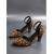 abordables Retro de los años 50-Zapatos de tacón de aguja con lunares blancos y negros para mujer: elegantes zapatos d'orsay de tacón medio con tira en el tobillo, estilo años 50, ideales para graduaciones, fiestas y eventos