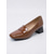 ieftine Mocasini de Damă-Mocasinile de femei verzi închise cu imprimeu de crocodil - Pantofi eleganți cu tocul pătrat pentru lucru zilnic business casual și purtare profesională