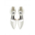 cheap Bride-Women's Silver Satin Pointed Toe Heels with Pearl Ankle Straps, Elegant Bridal Shoes for Beach Weddings